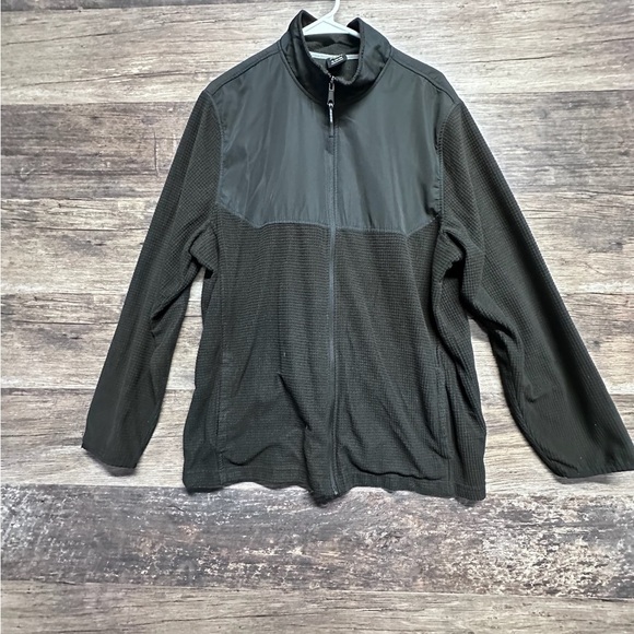 Athletic Works Black Lightweight Jacket with Quarter-Zip Design and Soft Texture - Picture 1 of 6